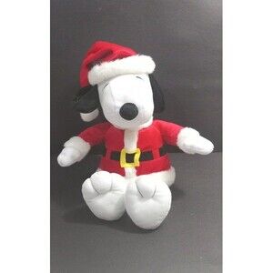 Hallmark Cards Peanuts Santa Snoopy Christmas Plush 14'' Stuffed Animal